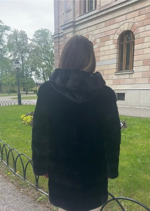 Mink fur with Kapuschong