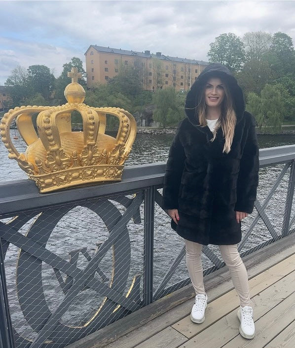 Mink fur with Kapuschong