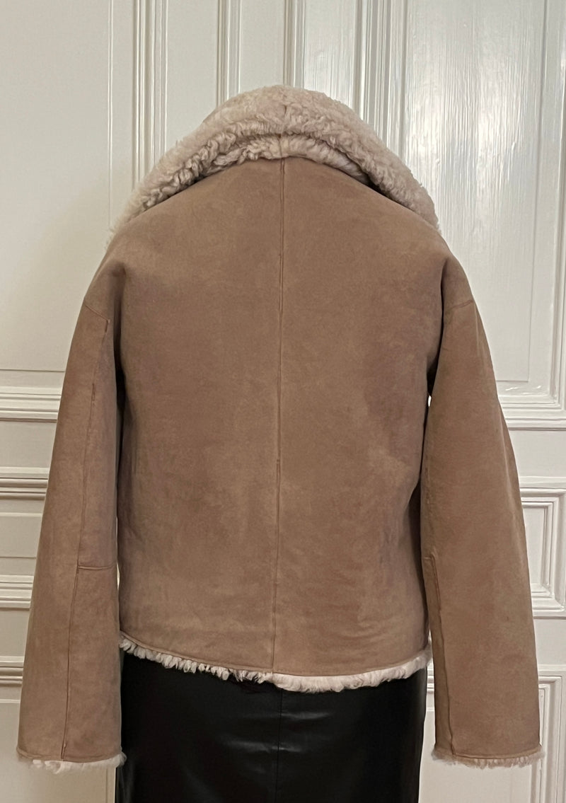 Sunny vändbar lammskinnsjacka