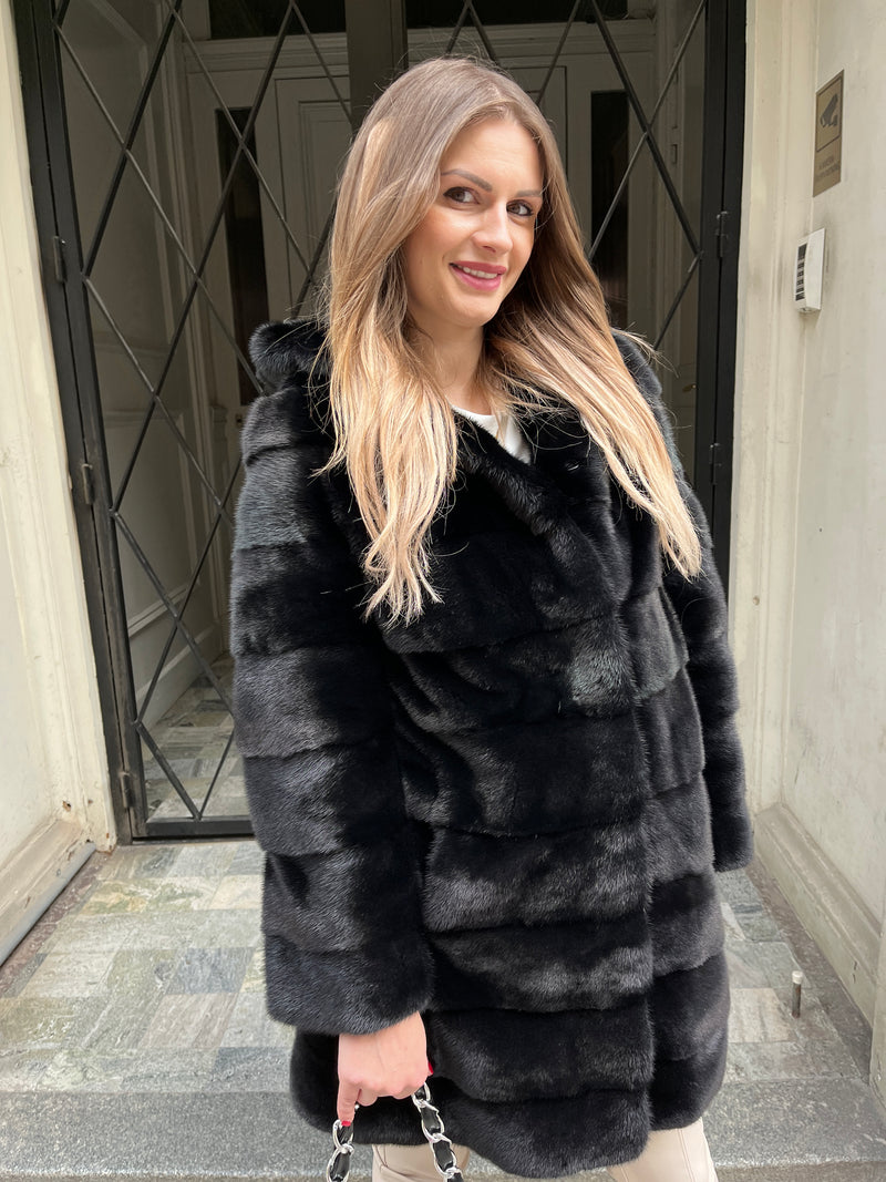 Mink fur with Kapuschong