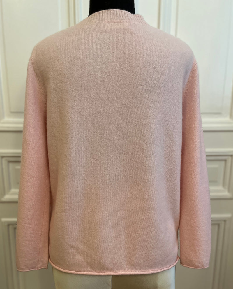 Cashmere sweater with boat neck
