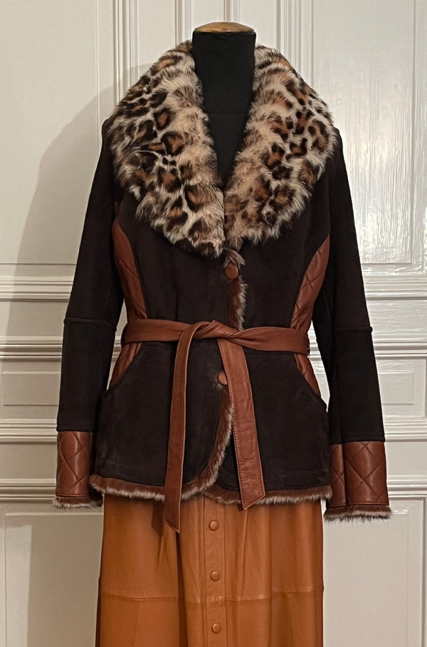 Sheepskin jacket in blazer style