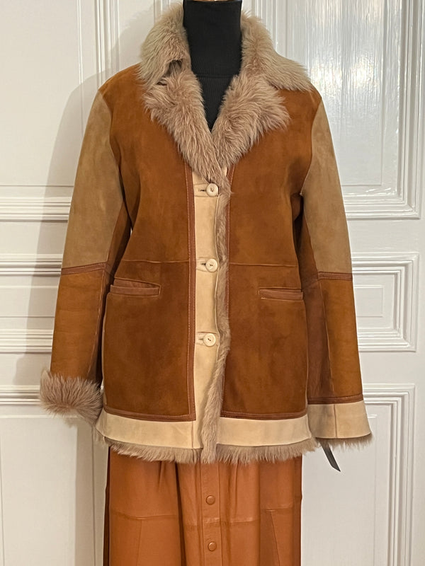 Sheepskin jacket in blazer style