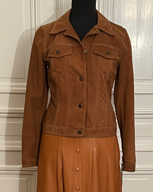 Suede jacket in denim jacket style