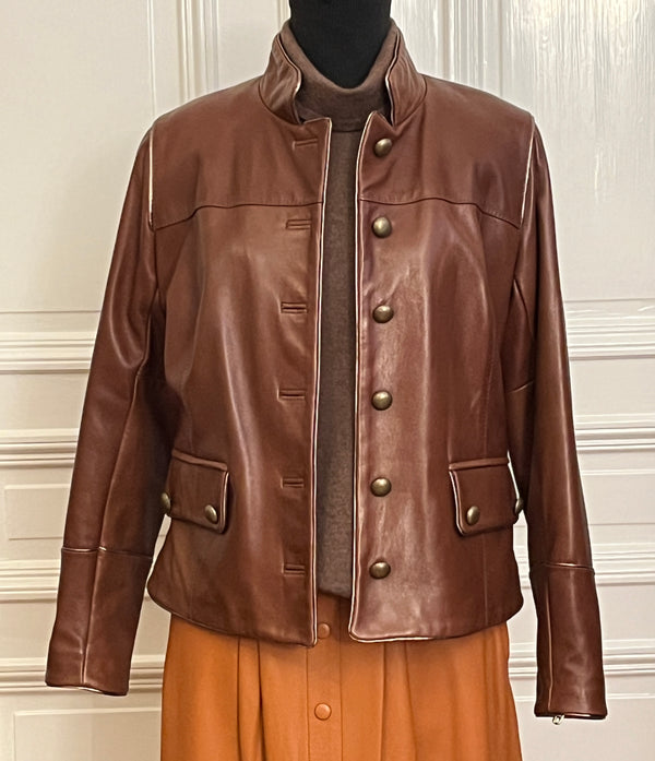 Brewer´s jacket in lamb nappa 