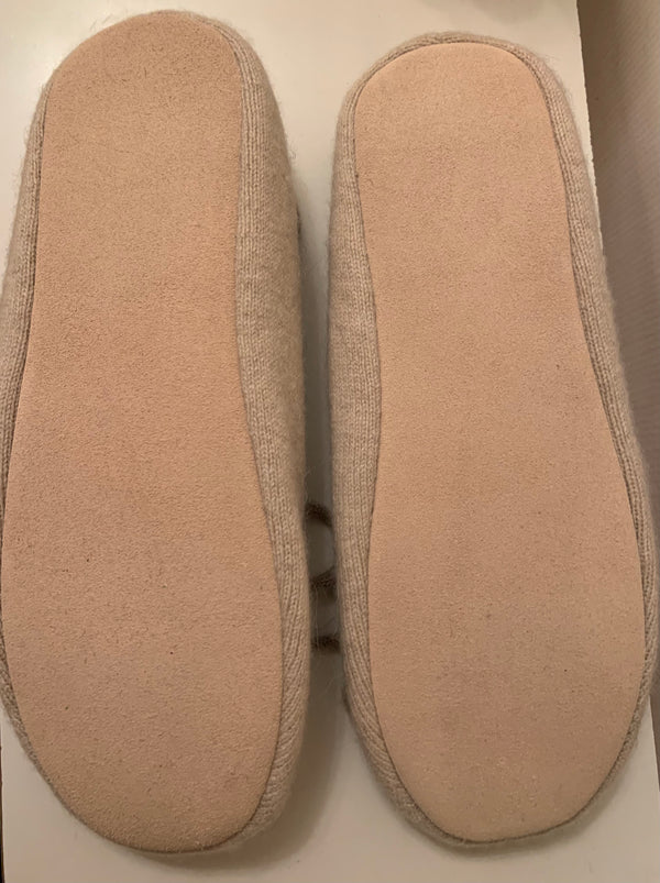 Slippers in 100% cashmere
