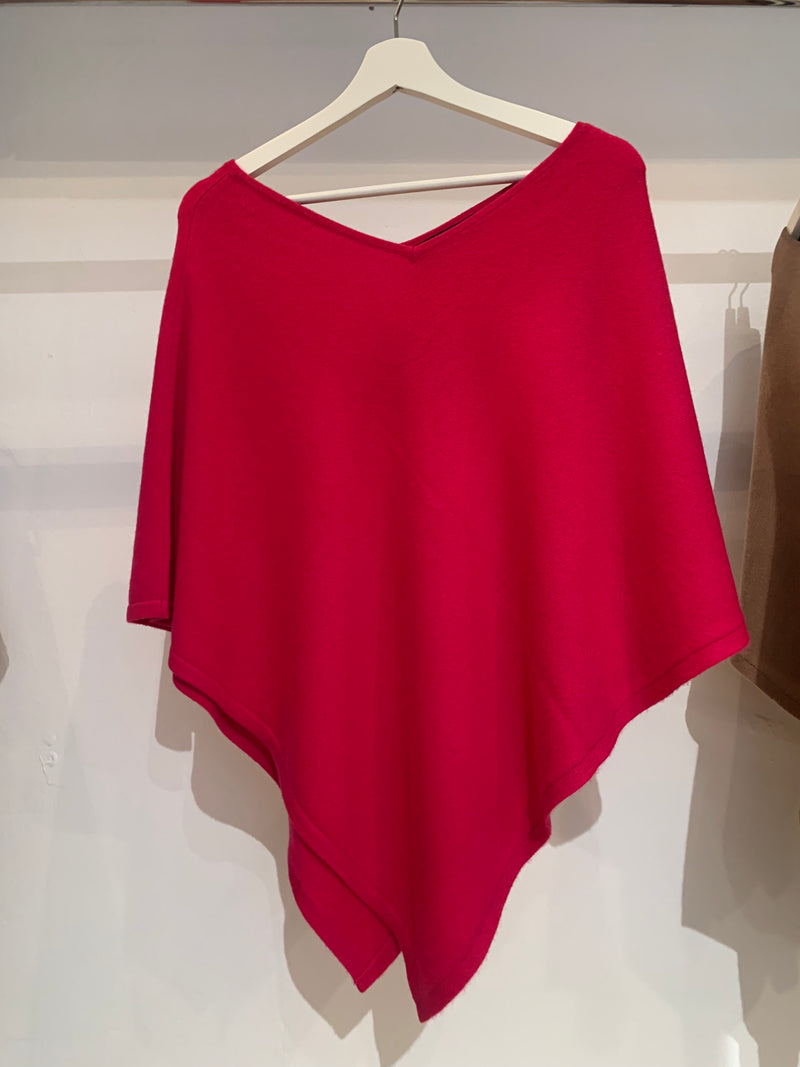 Cashmere poncho i 100% cashmere