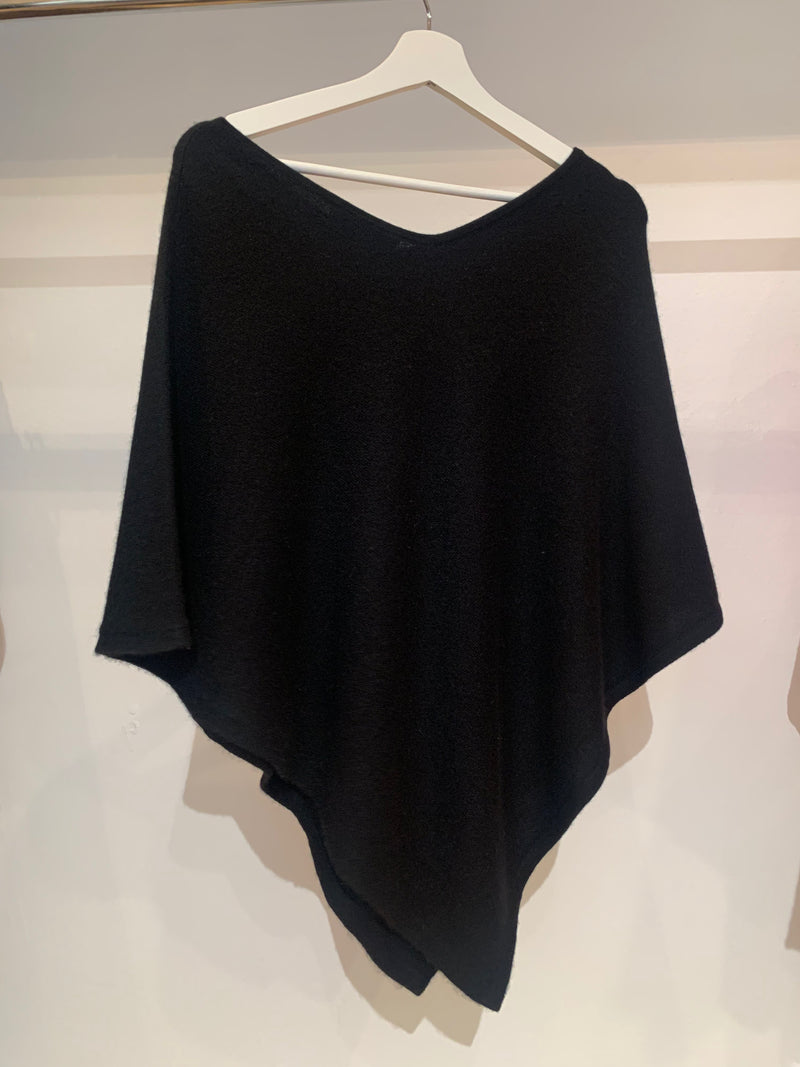 Cashmere poncho i 100% cashmere