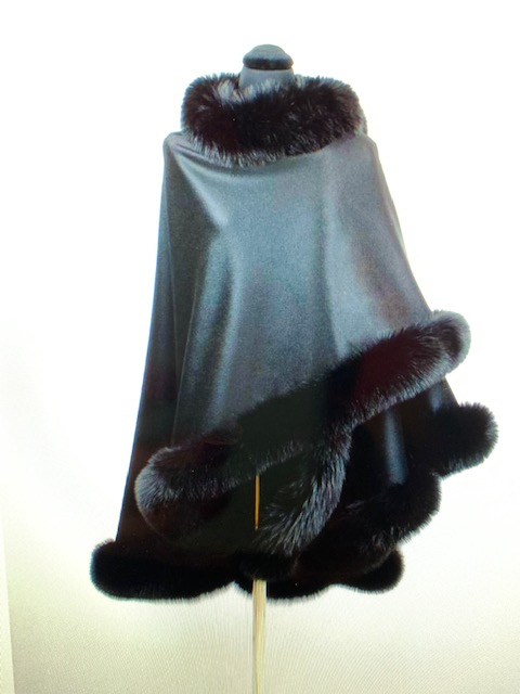 Cashmere Cape med Räv