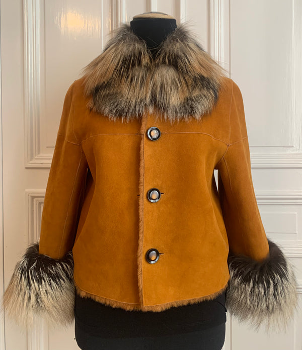 Nice Short reversible sheepskin jacket