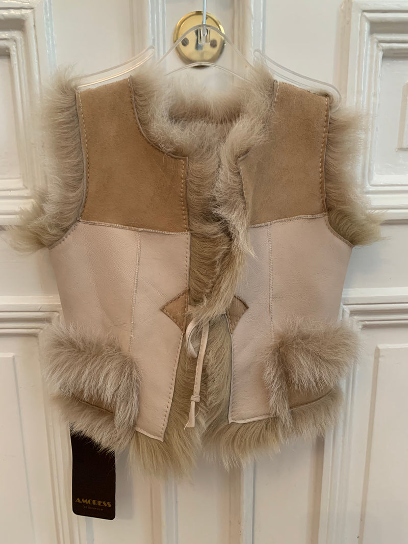 Amoress Sheepskin vest for children