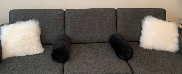 Sheepskin pillow called puddle