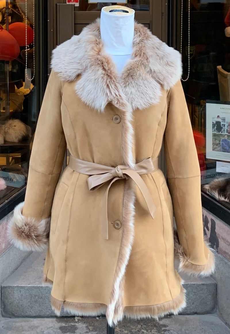 Amoress Rihanna coat in Tuscan lamb