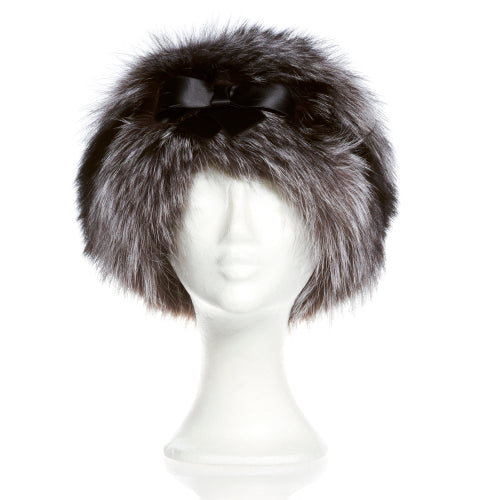 Silver Fox Hat Bow