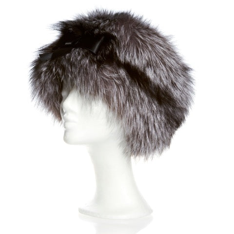 Silver Fox Hat Bow